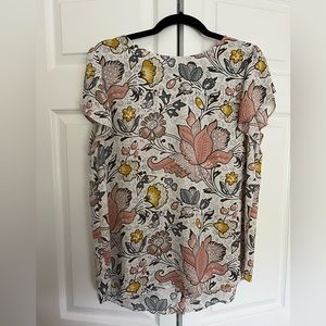 Loft short sleeved chiffon blouse